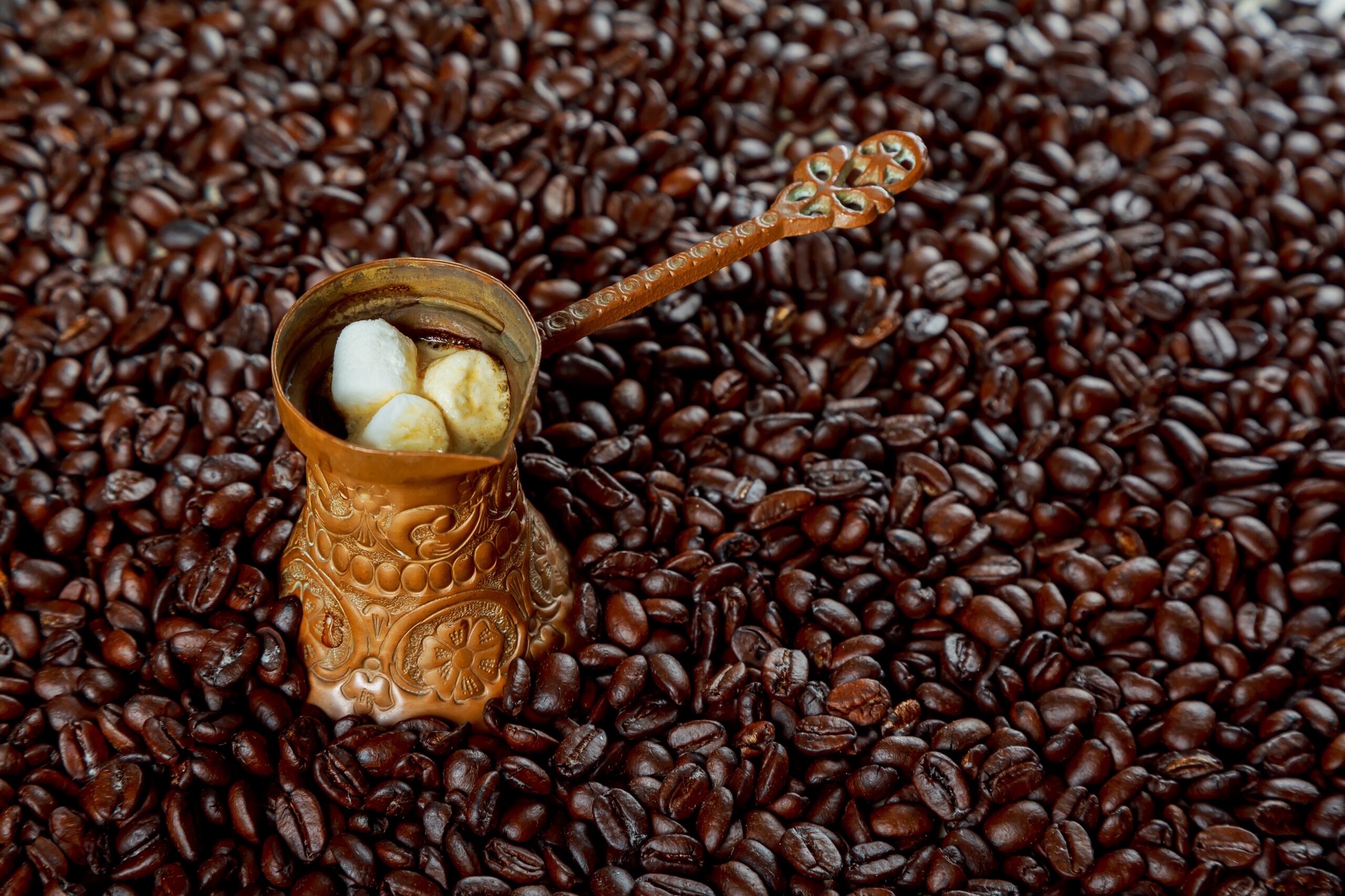 Turkish turkey for coffee marshmallow Black coffee in oriental style